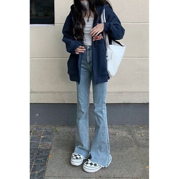 Americký styl krátkých a lehce rozšířených kalhot s třásněmi, džíny, nová jarní kolekce 2023, kalhoty pro ženy_voghion.com