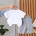 2024 Ny klänning Pojkar Babydräkt Kortärmad Tvådelat set, Spädbarns- och småbarnskläder, Sommar Koreansk_voghion.com