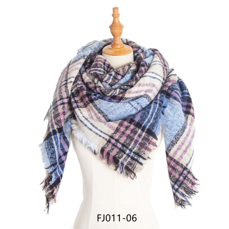 Women's Scarves new style thorn small plaid square scarf women's scarf blanket style large shawl_voghion.com