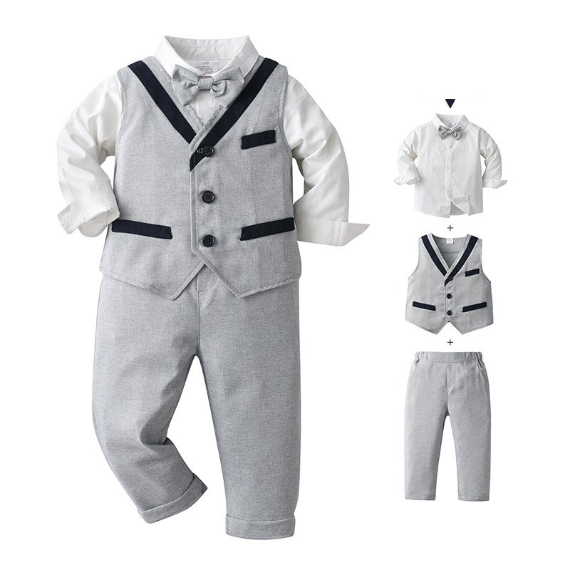 Baby clothes Children's clothes Children's baby gentleman three-piece suit for boys_voghion.com