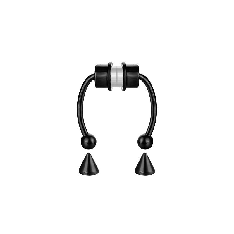 16G Magnetic Septum Nose Ring,Stainless Steel Hippocrepiform Fake Septum Piercing Fake Nose Ring, Non Pierced Clip On Nose Septum Ring_voghion.com