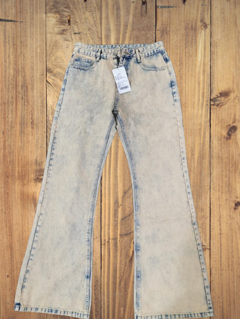 Abbigliamento maschile commercio estero transfrontaliero stile deserto jeans lavati usurati pantaloni a zampa d'elefante americani pantaloni a gamba larga abbigliamento maschile_voghion.com