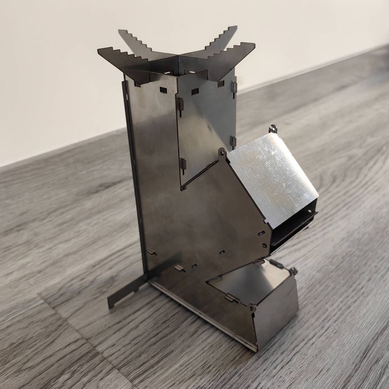 Portable Rocket Stove For Camping And Travel,Compact Foldable Design With Instant Setup,Lightweight Outdoor Heater_voghion.com