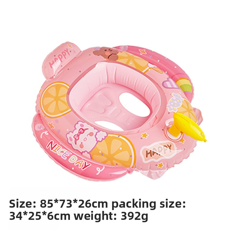 Bouée gonflable pour enfants avec pistolet à eau et siège - Flotteur de piscine gonflable en PVC épais pour batailles d'eau (non toxique, comprend 2 pistolets à eau et un patch de réparation)_voghion.com
