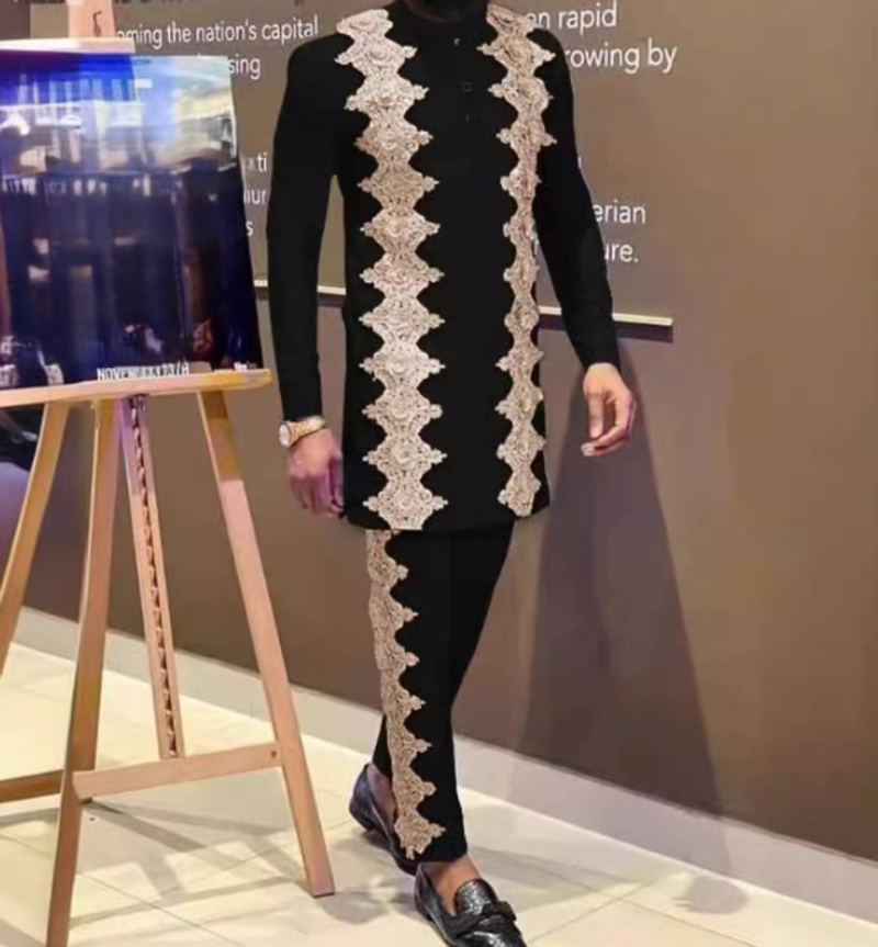 Abbigliamento maschile Tuta calda Stile folk Stampa Casual Tuta maschile_voghion.com