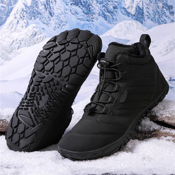 Winter 2025 Fashion Sneakers Women/Men High Top Lace-Up Waterproof Non-Slip Wear-Resistant Flocking Keep Warm Running Shoes Snow Boots 35-47_voghion.com