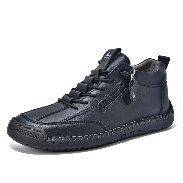 1821 Polyurethane Men's Martin Casual Boots Black, Choose Size And Tell Seller_voghion.com