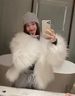 Women's Clothing Double Sided Woven Eco Friendly Fur Coat For Women, Young Style, Long In Front And Short In Back, Slim And Petite_voghion.com