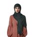 Malay Modal Head Wrap Convenient Scarf Monochrome Mercerized Cotton Jersey Headscarf Soft Shawl Fashionable Long Scarf_voghion.com