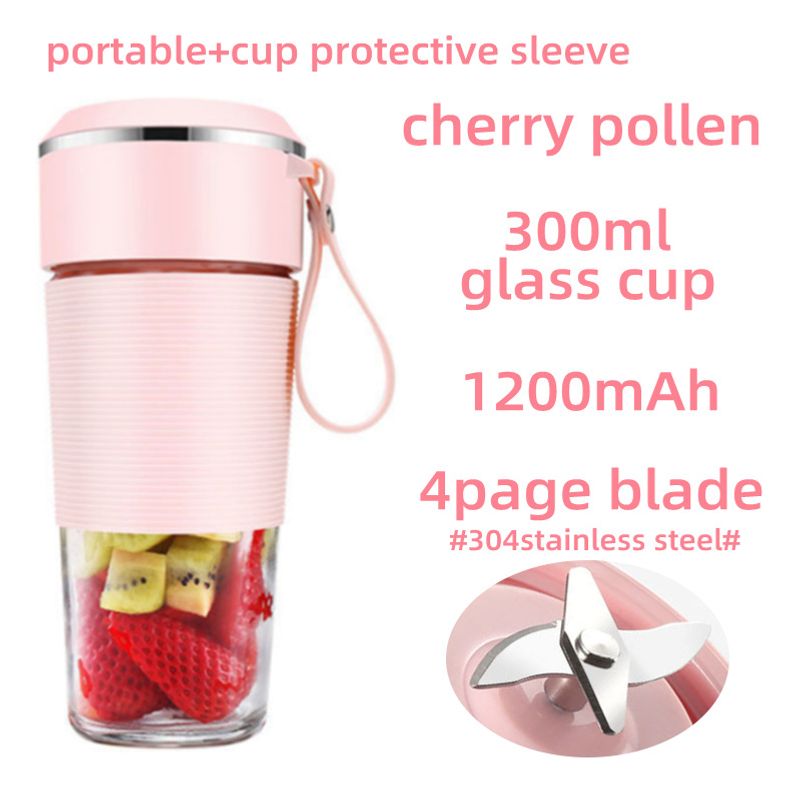Portable Juicer Usb Rechargeable Wireless Mini Smoothie Blender Mixer Fruit Juice Maker Electric Juicer Machine Glass Cup_voghion.com