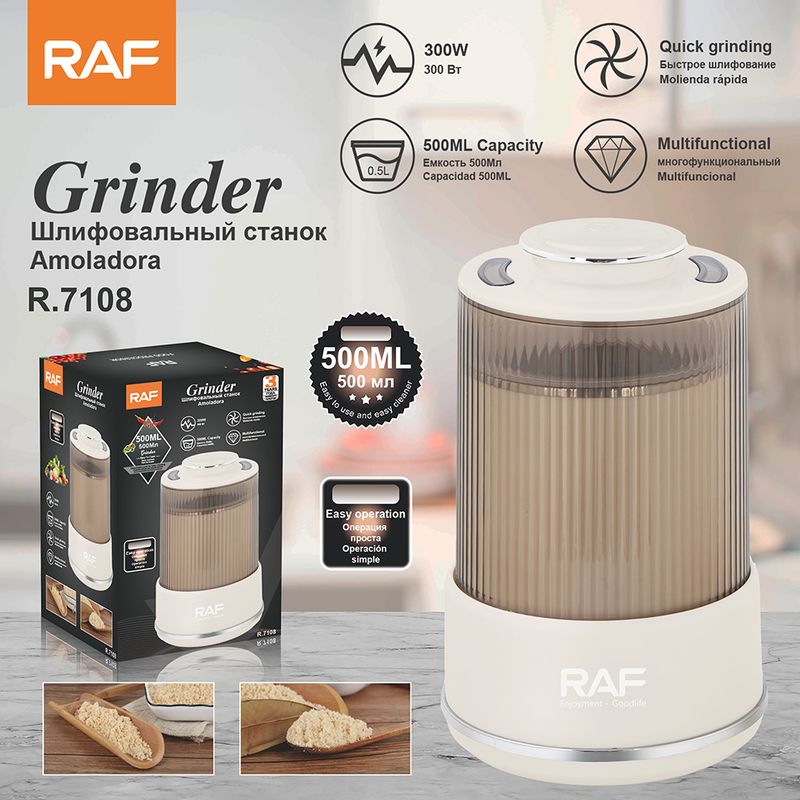 RAF EU Standard Quick Food Haushaltspulverisierer Getreidemühle für trockene Bohnen 50ML R7108_voghion.com