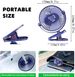 USB Rechargeable 5 Speeds Mini Cooling Fan Clip On Desk Baby Stroller Portable_voghion.com