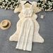 Women's Clothing Ruffled Design Suit Summer Strappy Camisole Tube Top Vest High Waist Slimming Maxi Skirt_voghion.com