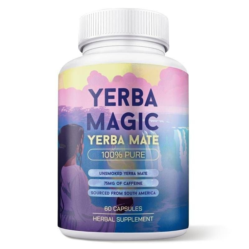 Jitter-Free Focus Yerba Magic 375 mg Extrakt | 60 Kapseln | Saubere Energie + Darmunterstützung_voghion.com
