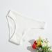 New Pure Cotton Threaded Women's Triangle Pants Solid Color Low Waist Lace Breathable Double Layer Girls' Underwear_voghion.com