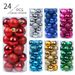 24-Piece Christmas Ornament Ball Set - 3cm Decorative Hanging Balls For Tree, Home, Shop & Window Display_voghion.com
