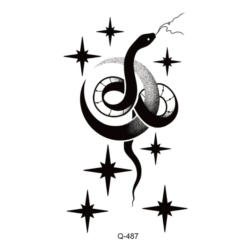 Q 481-520 Pieni raikas vedenpitävä tatuointitarrasarja mikä tahansa yhdistelmä_voghion.com