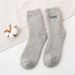 2 pcs of wool socks women's warm wennuan letter embroidery plus velvet cashmere thick warm terry mid-tube socks_voghion.com