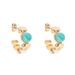 Women's Jewelry Elegant Irregular Amazonite Earrings And Rings Set, Vintage Bohemian Style Geometric Dangle Earrings And Stackable Rings For Women_voghion.com