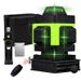 Livella laser a croce digitale autolivellante con 16 linee (raggio verde) – Include treppiede, allineamento orizzontale/verticale a 360°_voghion.com