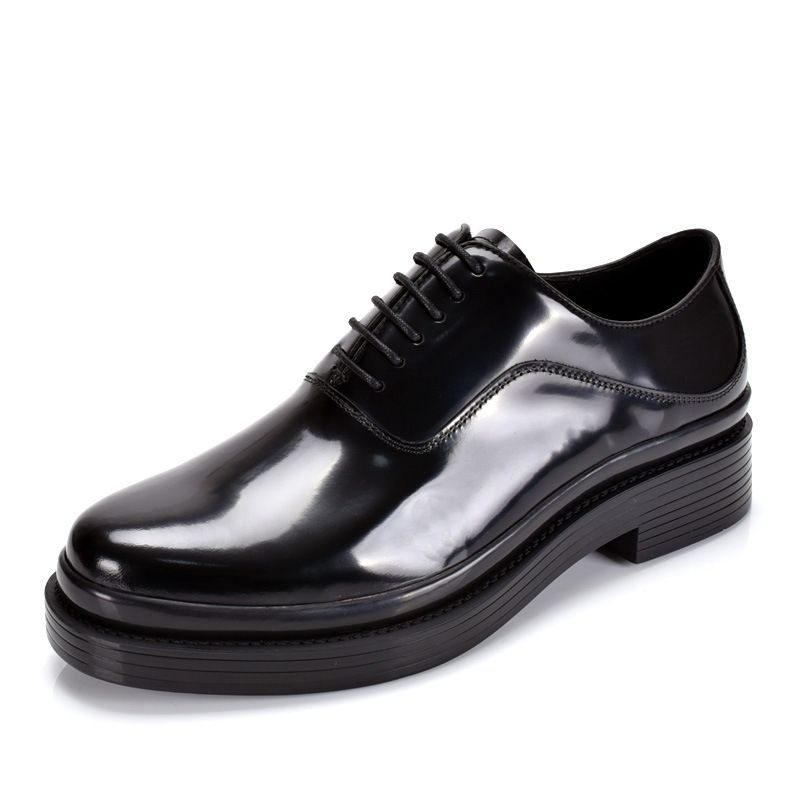 Frühling und Herbst Neue Herrenschuhe aus hochhackigem Leder mit Schnürung, polierte Jugend-Business-Schuhe für Männer_voghion.com