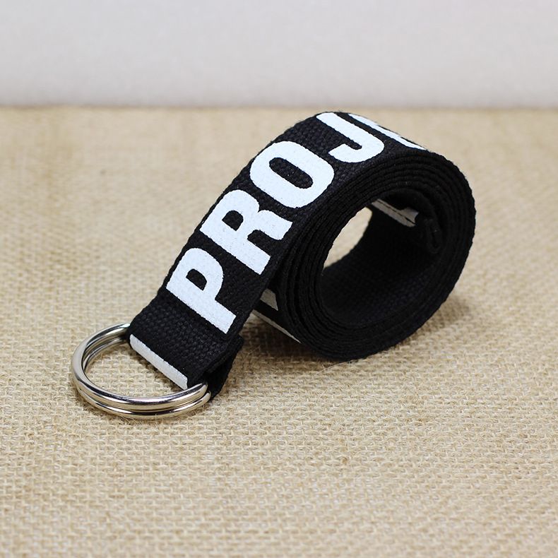 Dekorativer Gürtel aus Nylon-Canvas für Studenten, Kleid mit Doppelschlaufe und Schnalle, Damengürtel_voghion.com