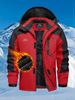 Single Item Men'S Warm Snow Skiing Features A Chest Pocket, Adjustable Cuffs, Zippered Pockets, Suitable For Skiing,_voghion.com