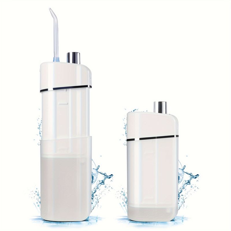 Portable Water Flosser Cordless Teeth Telescopic Oral Irrigator With Travel Bag White, IPX7 Waterproof_voghion.com