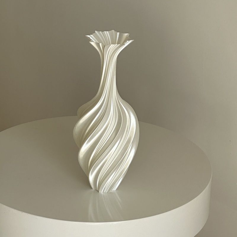 New Artistic Abstract Vase Twisted Flower Arrangement Decorative Ornament Nordic Minimalist Ins Style 3D Printed Light_voghion.com