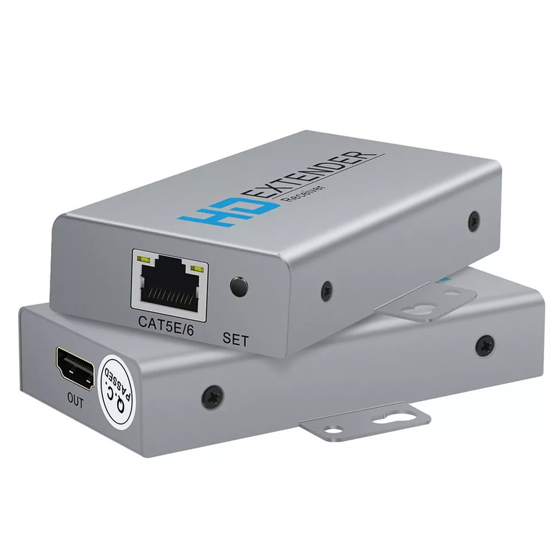 HDMI Extender HDMI Tramsmitter Empfänger 50m/164ft Over Ethernet CAT5E/6 RJ45 Port mat HDMI Loopout fir PC HDTV_voghion.com