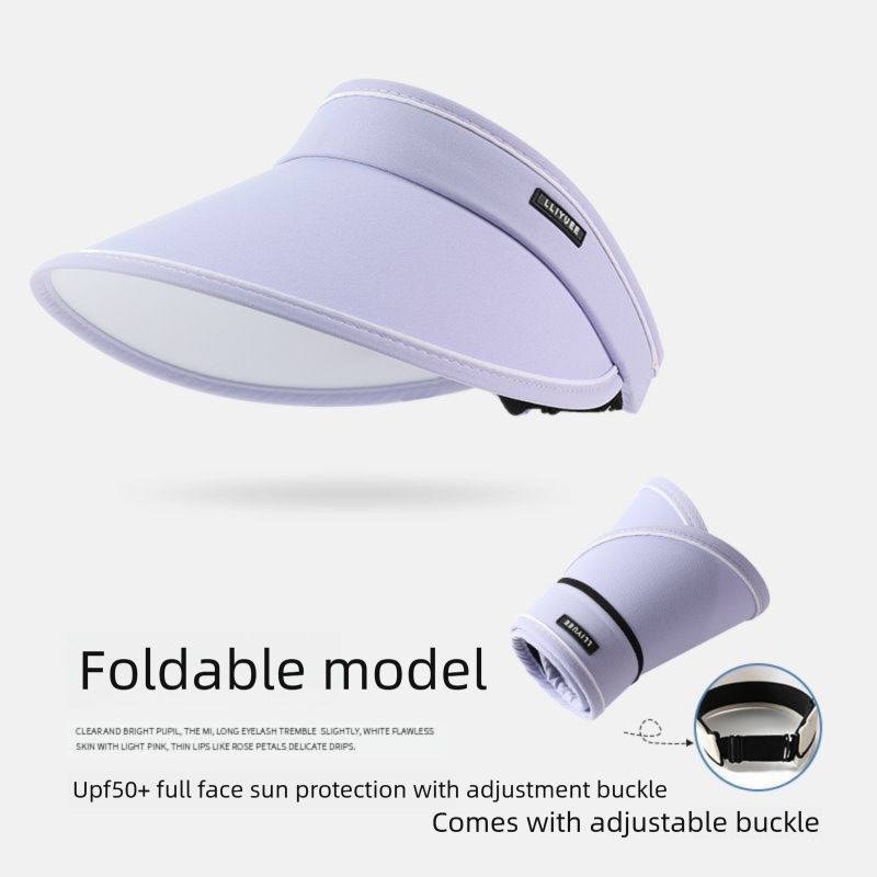 UPF50+ Sommerhut für Damen, faltbarer UV-Schutz mit breiter Krempe, Sonnenschutz für das Gesicht im Freien_voghion.com
