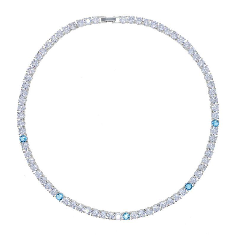 Hip Hop Fashion New 5mm Zircon Necklace Trend Studded Full Dia Ladies Tennis Chain_voghion.com