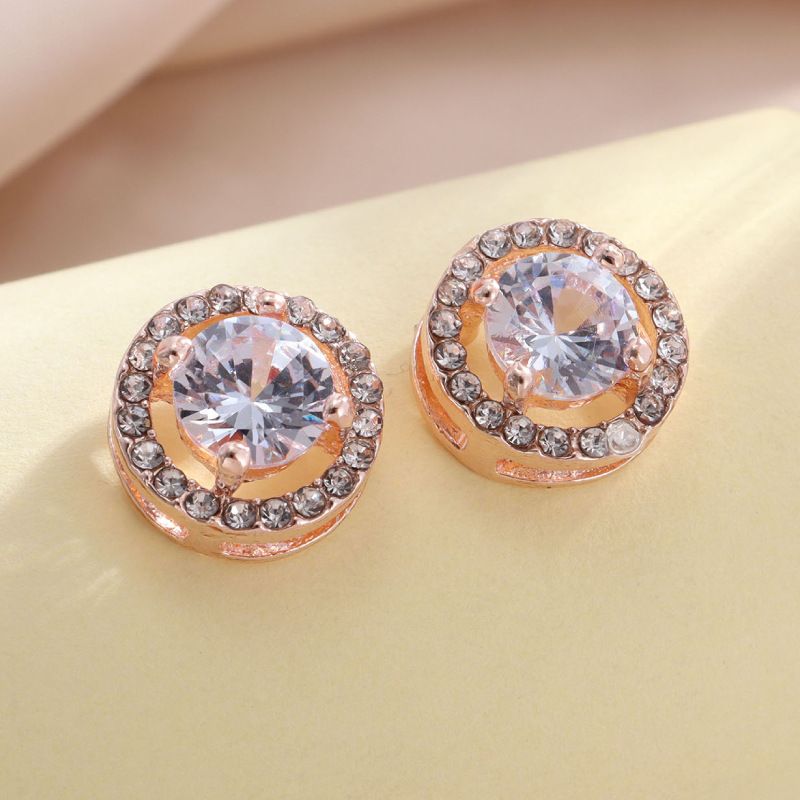 Schmuck & Zubehör neue schmuck runde diamant ohrringe ohrringe modische damen zirkon ohrringe großhandel_voghion.com