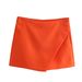 2025s Women's Fashion Skirt Pants Versatile Solid Color Casual Irregular High Waist Shorts_voghion.com