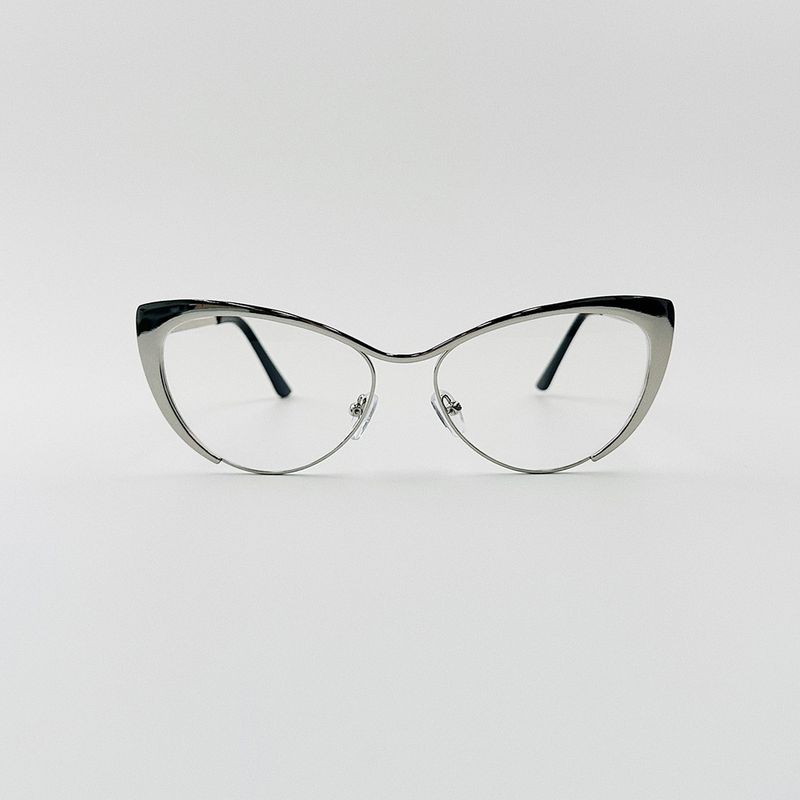 Nouveau Corée populaire or métal tourné yeux de chat Anti lumière bleue myopie femme lunettes de lecture cadre_voghion.com