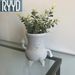 Edgy Modern Middle Finger Planter - Smiling Face Succulent Pot For Courtyard & Handicraft Decor
_voghion.com