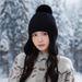 Korean Style For Women, Autumn And Winter Cute Pom-Pom Knitted Thickened Ear Protection Warm Lei Feng Hat Fashionable_voghion.com