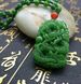 Collier de perles pendentif dragon vert naturel, amulette de chance pour homme, _voghion.com