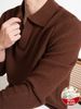Warm Knitted Men's Wool Blend Sweater - Autumn & Winter Base Layer For Business Men_voghion.com