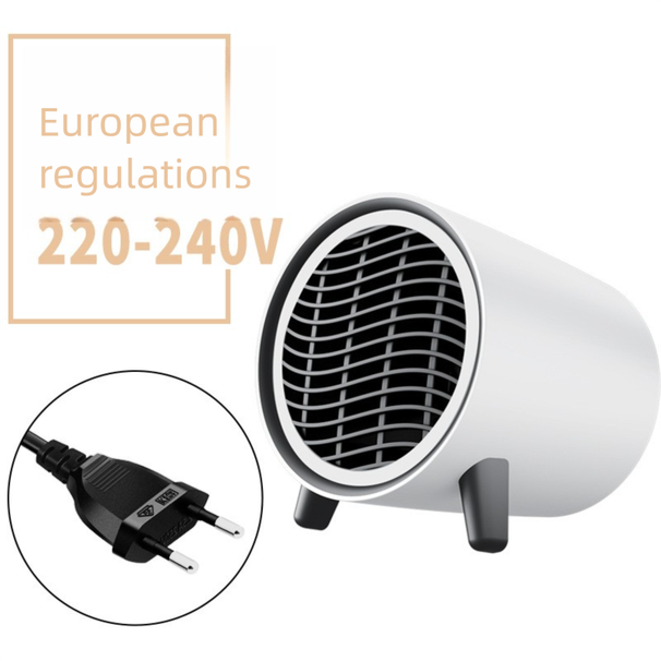 Europese en Amerikaanse standaard warmeluchtblazer voor thuis, slaapkamer, bureau, kleine elektrische verwarming met stille werking_voghion.com