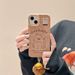 TechGlobe Maillard Brown Cute Hat Puppy Case For IPhone 16 Pro Max 15 Plus/13_voghion.com
