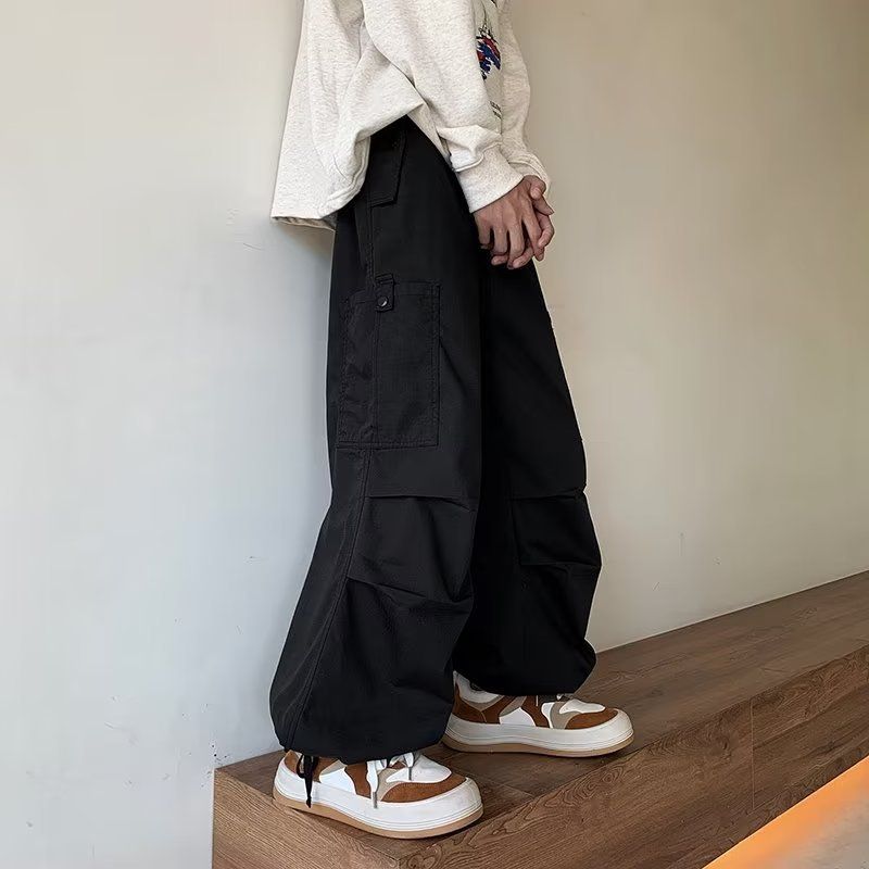 w Herbst Herren Freizeithose Hübsche japanische weites Bein Jugend dünn lang trendig locker_voghion.com
