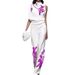 Women's Printed Turtleneck Suit - Sleeveless Two-Piece Suit | Stylish And Chic Suit_voghion.com