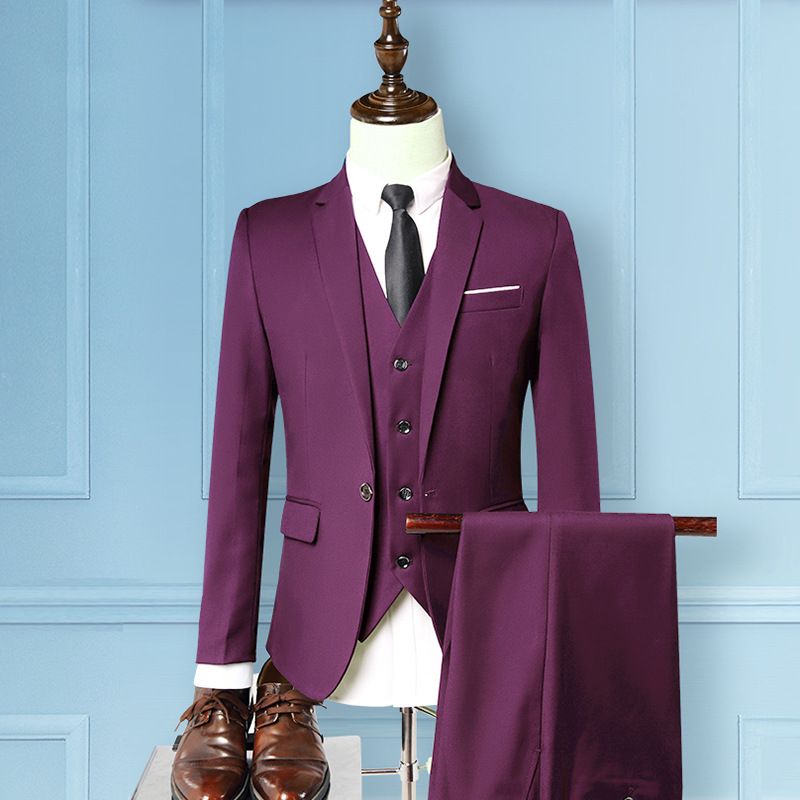 Completo da uomo CT formale autunno 2025, nuovo stile coreano, vestibilità slim, tre pezzi_voghion.com