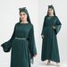 Women's Clothing Middle Eastern Turkish Solid Color Large Size Multi Color Elegant Robe Diamond Chain Dress_voghion.com