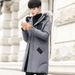 Korean-Style Men's Down Jacket – Mid-Length Winter Coat With Fox Fur Collar & Ultra-Warmth_voghion.com