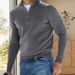\12304; Ready Stock】 Men Solid Color Sweater Men Sweater Men's Sweater Slim Fit Soft Fabric Zipper Neck Perfect for Fall859_voghion.com