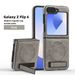 Phone Case Applicable To ZFLIP6 Mobile Phone Case Folding Leather Case Magnetic Bracket Crystal Shield Protective Cover_voghion.com