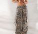 Women's Retro Camouflage Overalls - Low Waist, Multi-Pocket, Straight Leg Jeans With Leaf Print_voghion.com