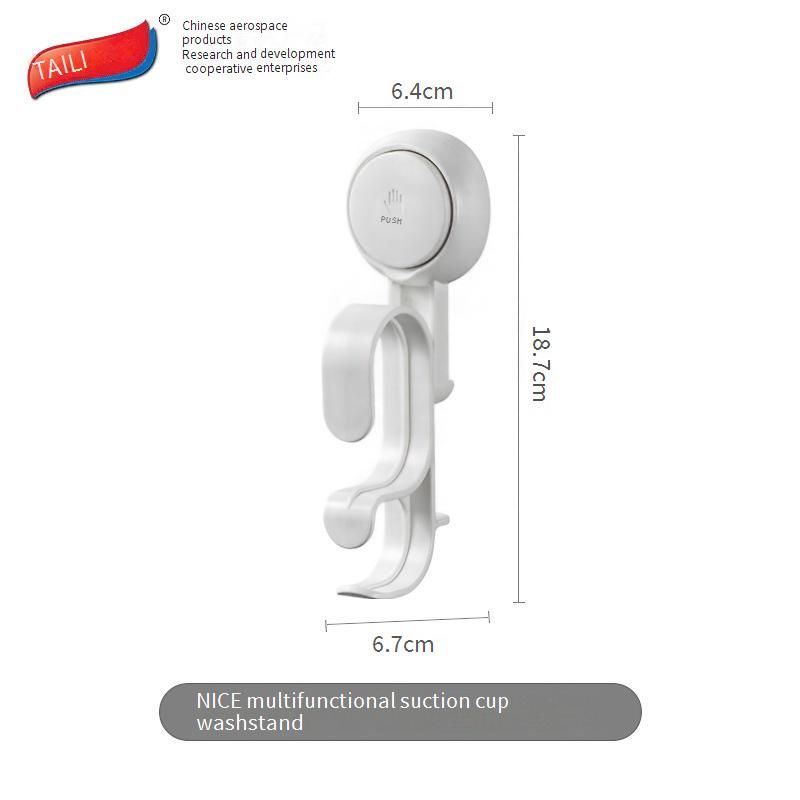 Bathroom Basin Holder - No Drill Suction Wall Mount (Foldable & Adjustable Fits Baby Bathtub Buckets & Bowls - Strong Adhesive)_voghion.com